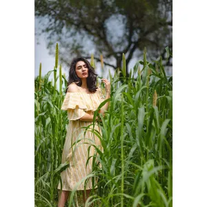 Mushio Off Shoulder Saanwre Dress