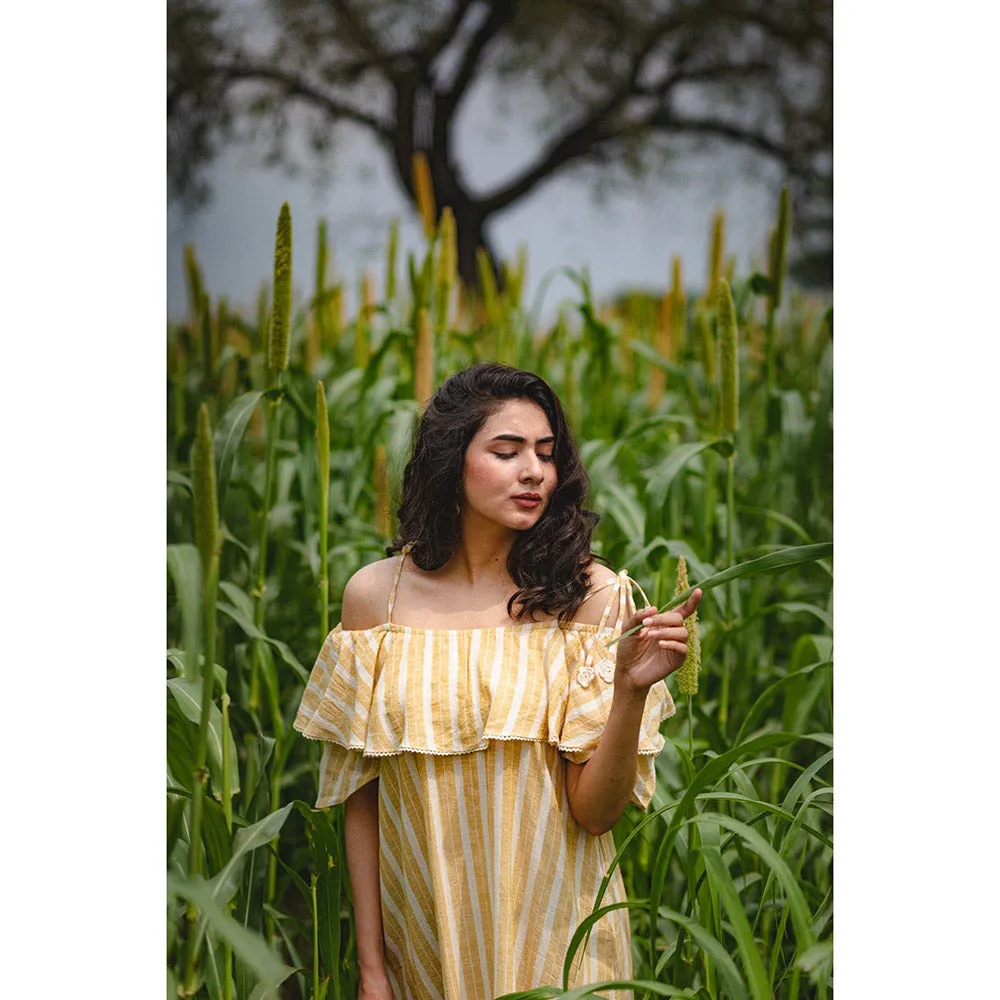Mushio Off Shoulder Saanwre Dress