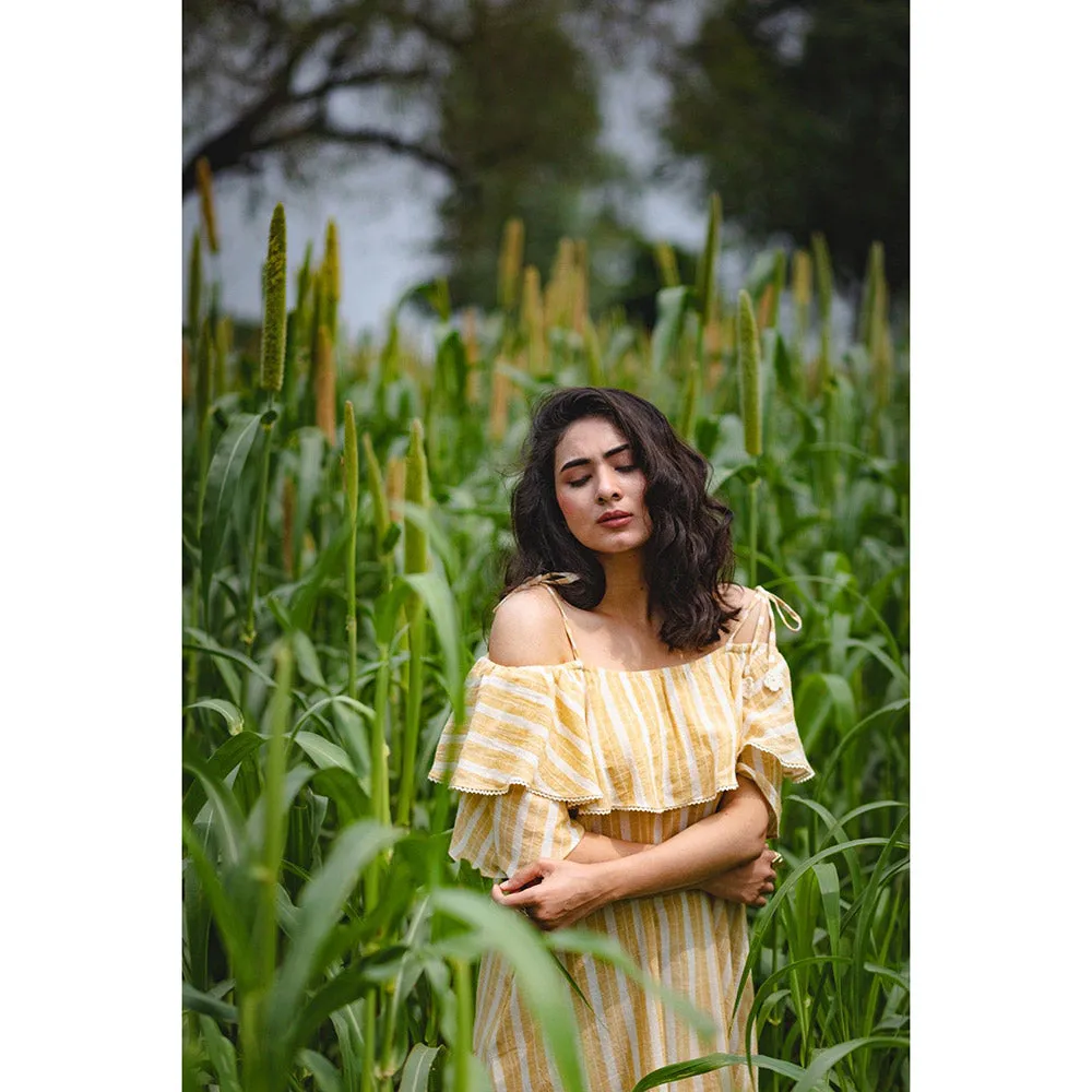 Mushio Off Shoulder Saanwre Dress