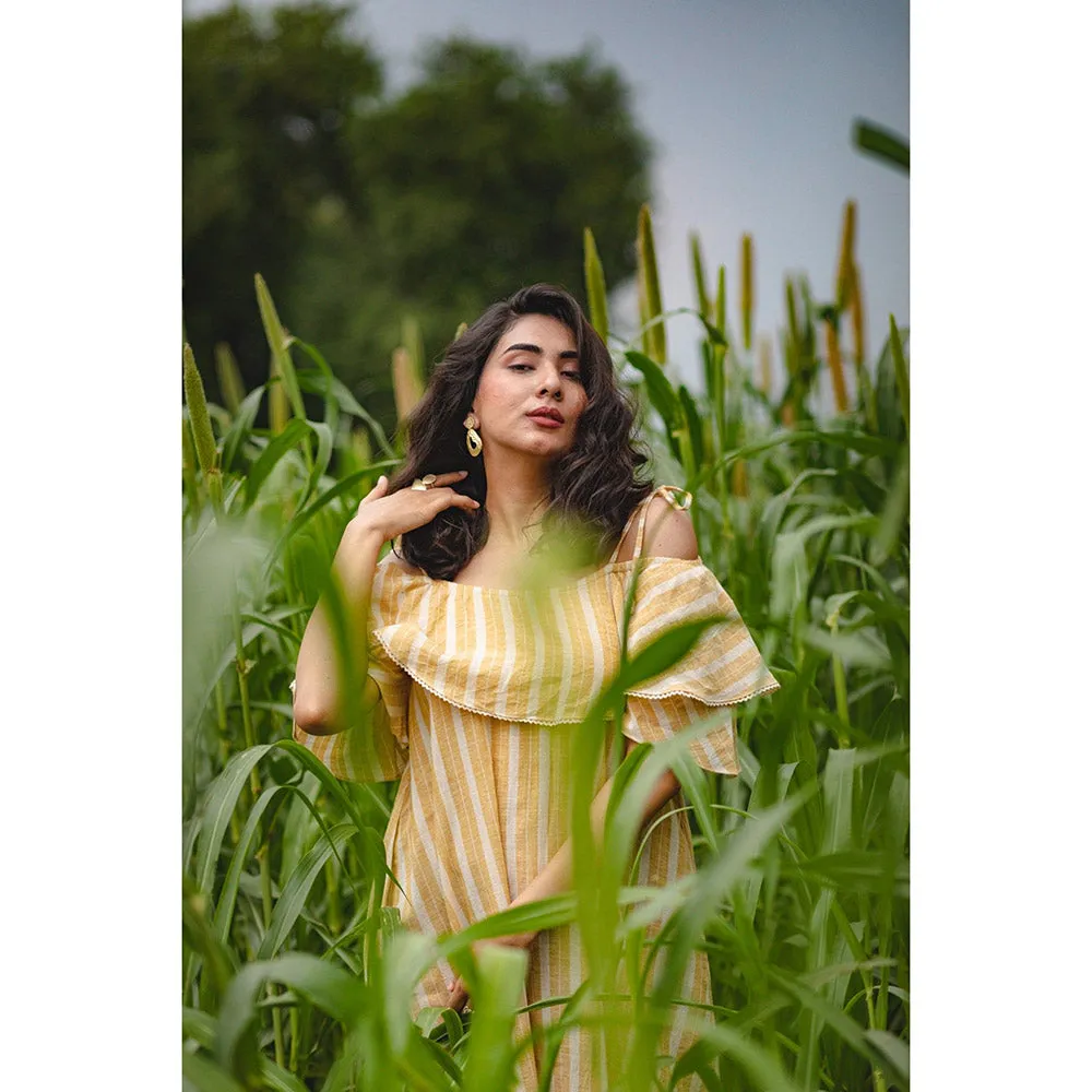 Mushio Off Shoulder Saanwre Dress