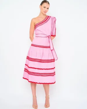 Pink Off-Shoulder Kerrin Dress