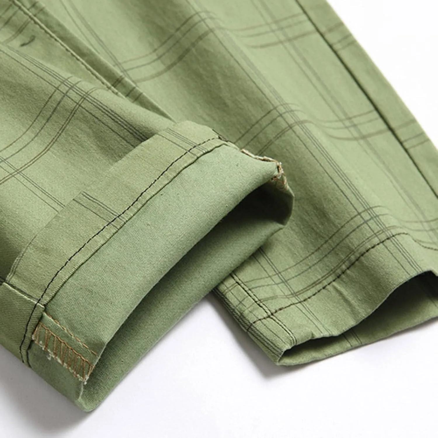 Plaid Pants for Men Straight Leg Stretch Slim Fit Dress Pant Skinny Flat Front Stylish Business Casual Chinos Pant