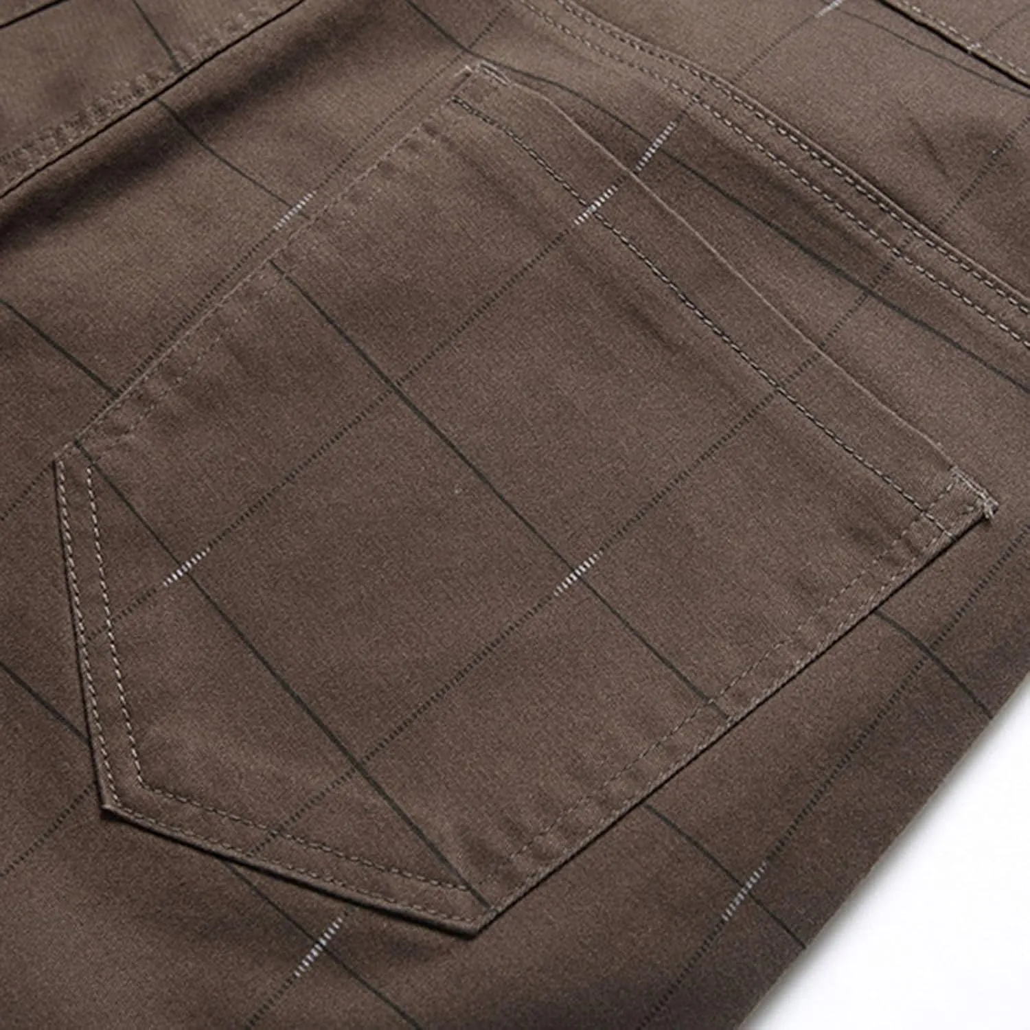 Plaid Pants for Men Straight Leg Stretch Slim Fit Dress Pant Skinny Flat Front Stylish Business Casual Chinos Pant