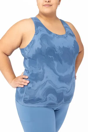 Shelf Bra Tank Top - Moonlight Marble