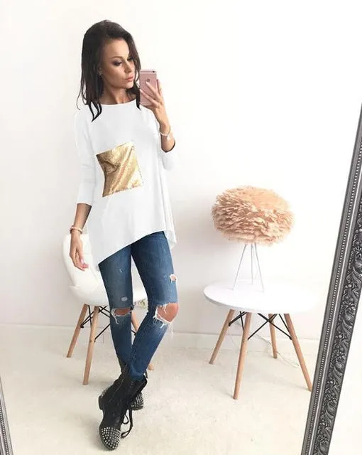 SMILE FISH |Camiseta asimtrica  oversized |**