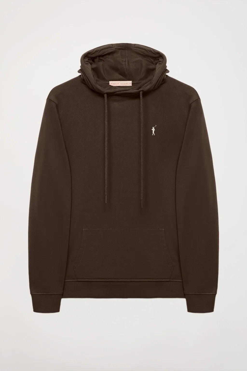 Sudadera de capucha y bolsillos marrón oscuro con logo Rigby Go