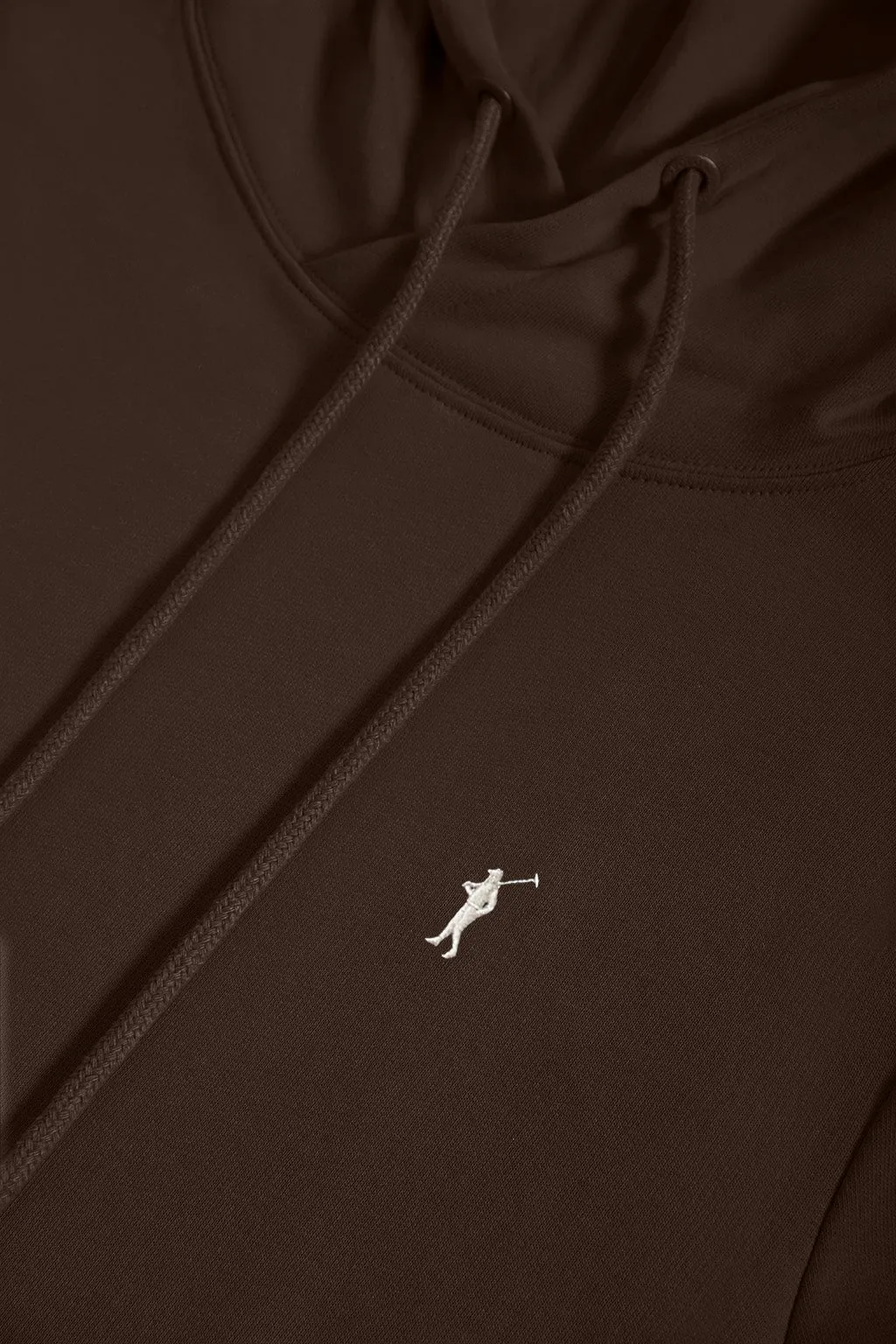 Sudadera de capucha y bolsillos marrón oscuro con logo Rigby Go