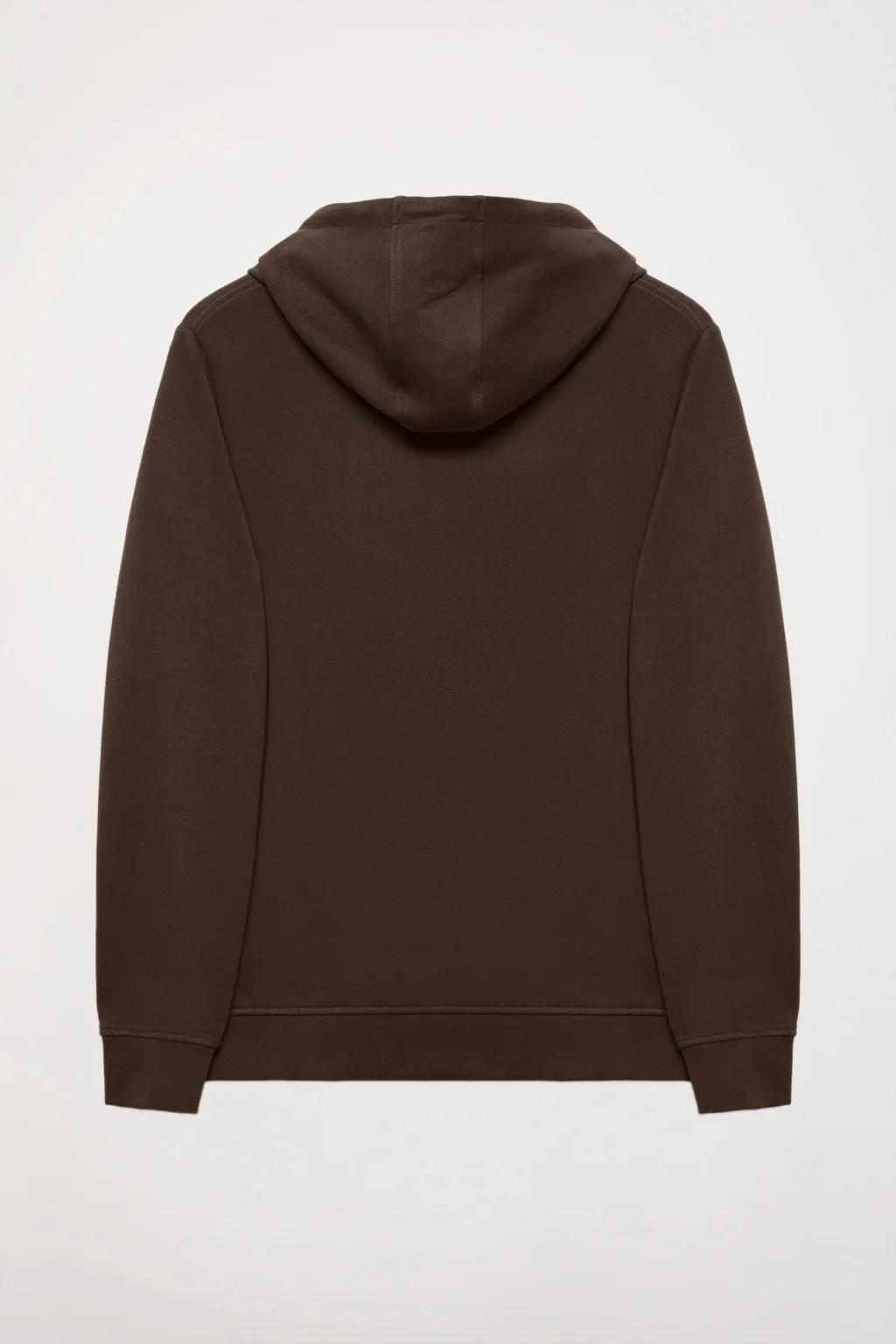 Sudadera de capucha y bolsillos marrón oscuro con logo Rigby Go
