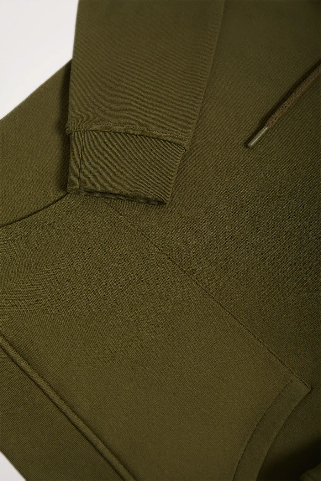 Sudadera de capucha y bolsillos verde oliva con logo Rigby Go