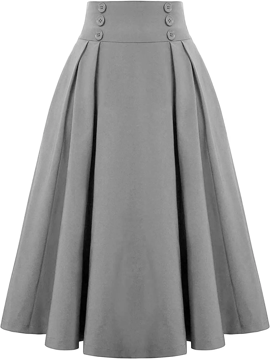 Summer Skirts for Women 2025 Vacation Button Down High Rise Flowy Swing Ruched Flowy Baggy Comfort Skirt