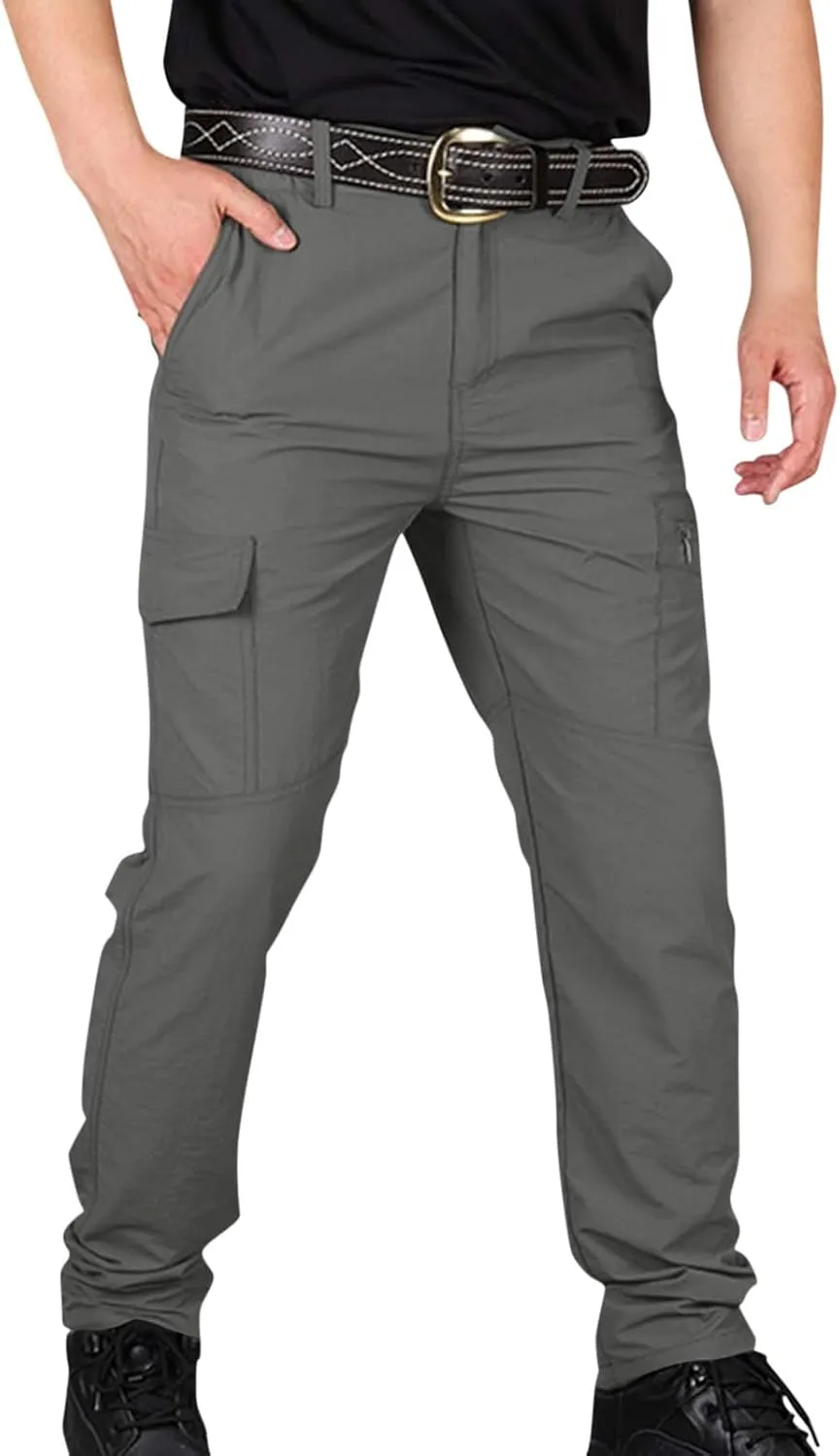Tactic Pants for Men Water Resistant Cargo Hiking Work Pants Multi Pockets Quick Dry Ripstop Construction Trousers