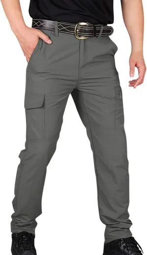 Tactic Pants for Men Water Resistant Cargo Hiking Work Pants Multi Pockets Quick Dry Ripstop Construction Trousers