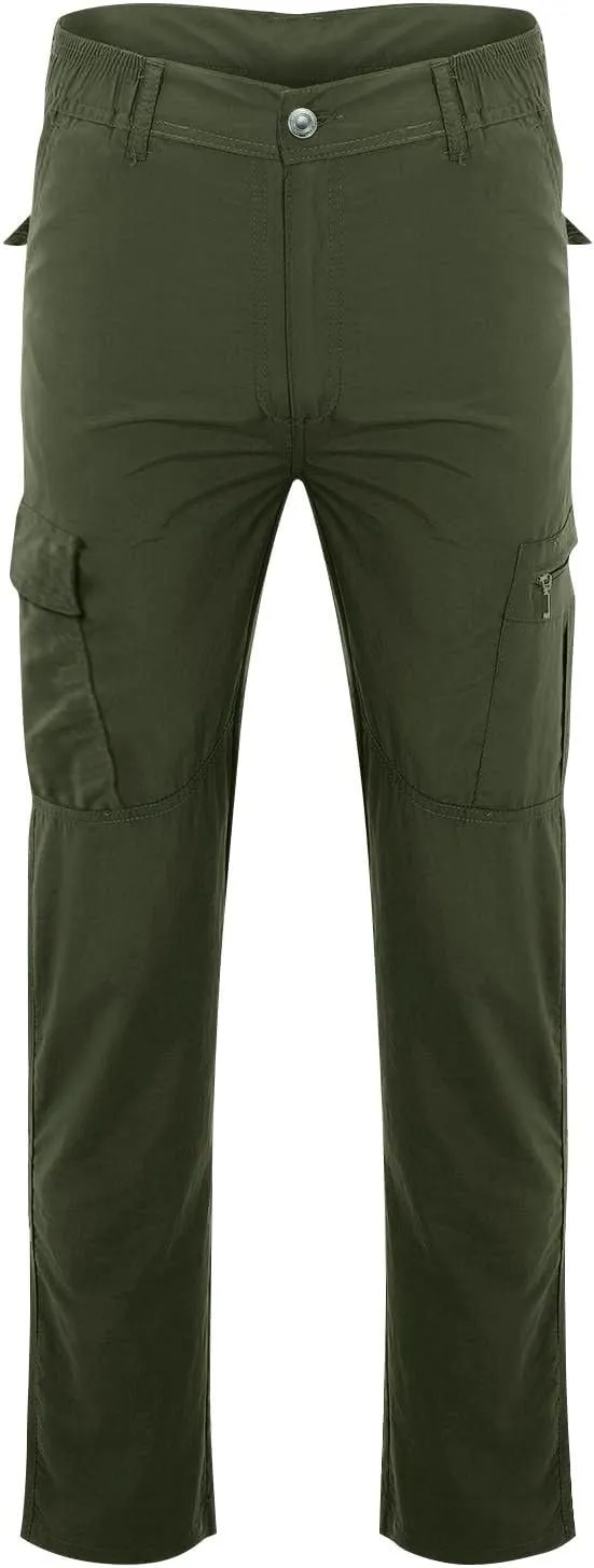 Tactic Pants for Men Water Resistant Cargo Hiking Work Pants Multi Pockets Quick Dry Ripstop Construction Trousers