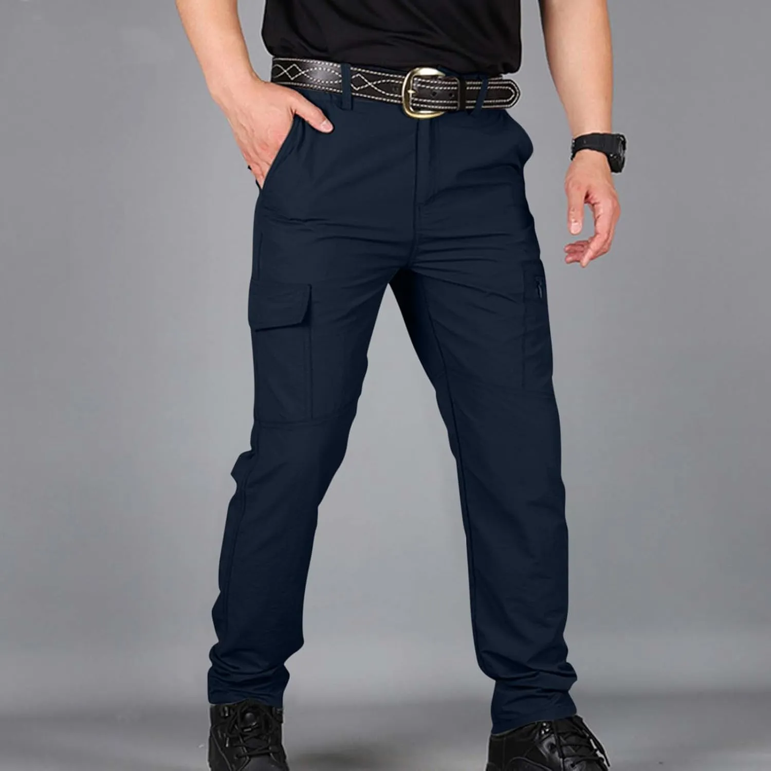 Tactic Pants for Men Water Resistant Cargo Hiking Work Pants Multi Pockets Quick Dry Ripstop Construction Trousers