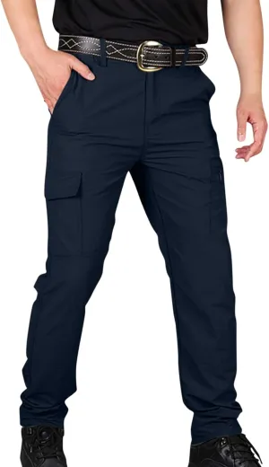 Tactic Pants for Men Water Resistant Cargo Hiking Work Pants Multi Pockets Quick Dry Ripstop Construction Trousers