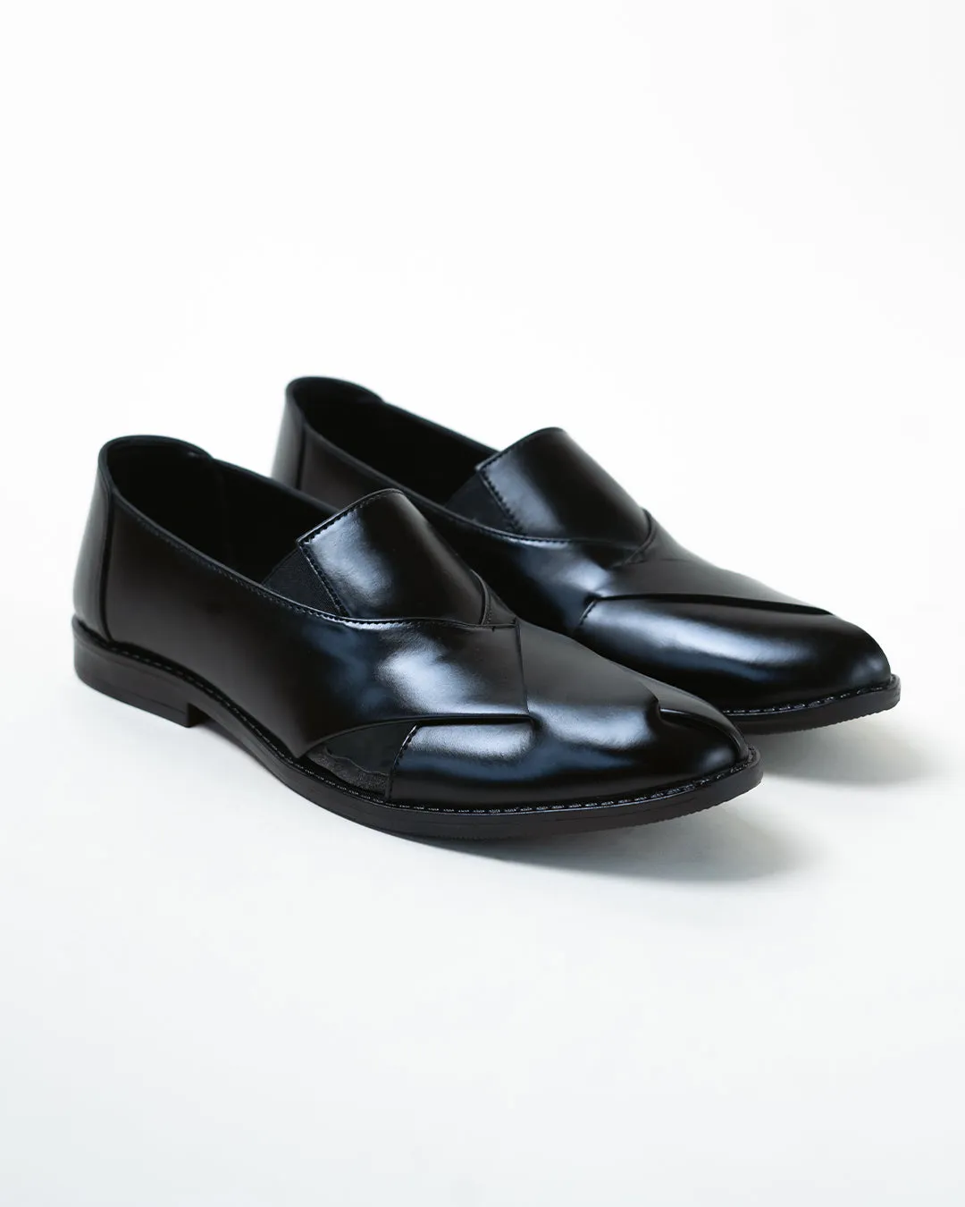Tailored Aesthetics Black Shoes for Men
