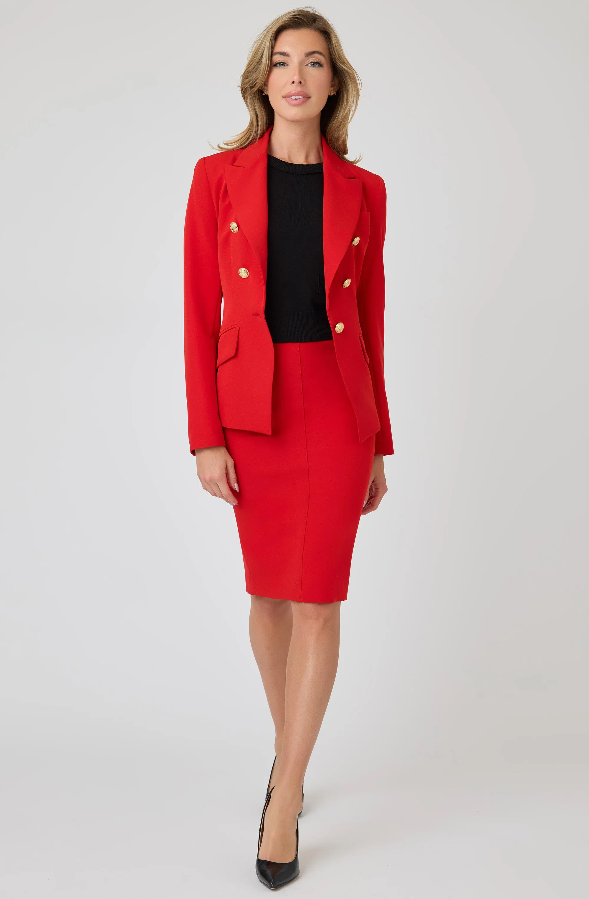 Tailored Pencil Skirt with Middle Seam