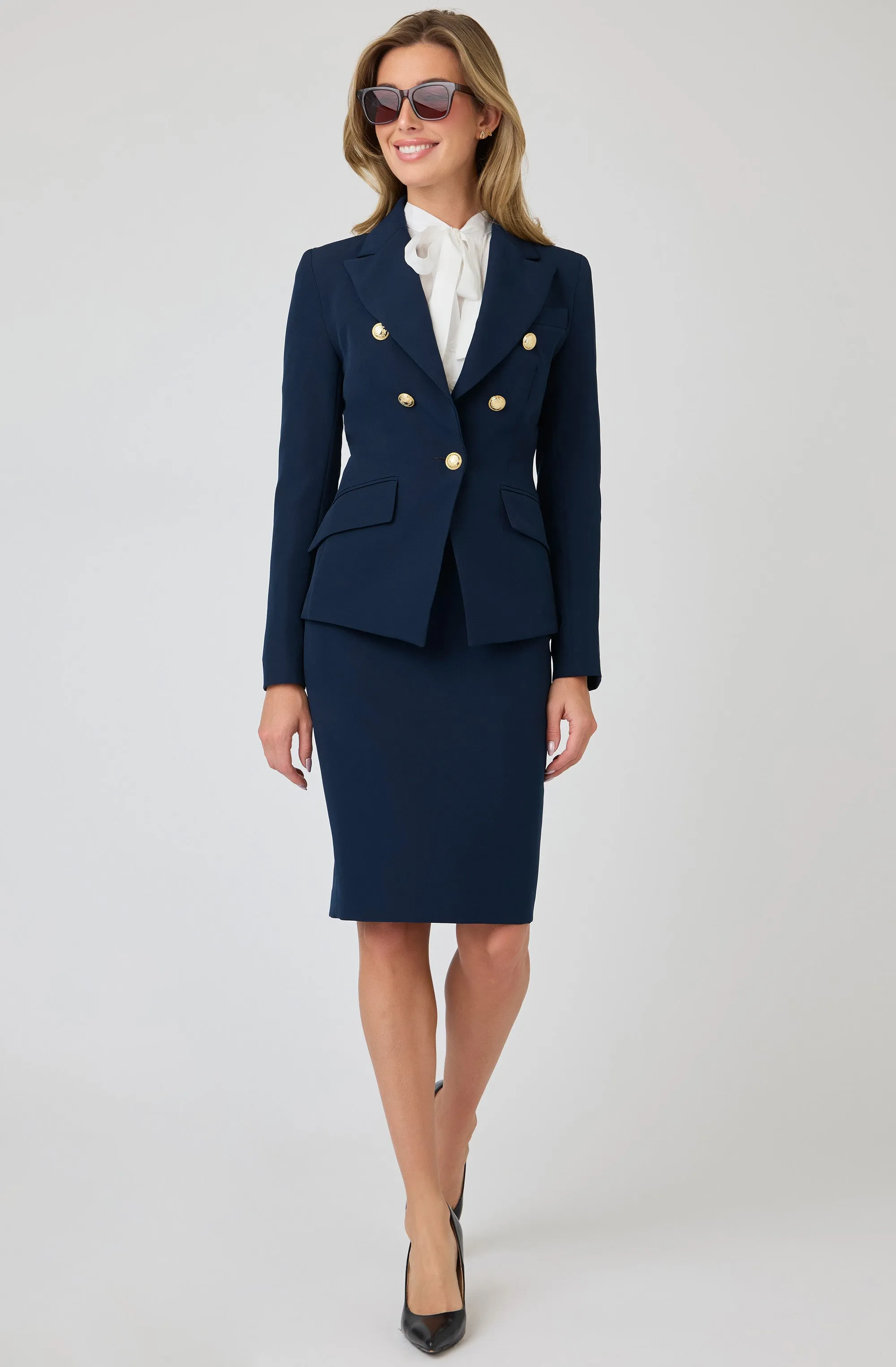 Tailored Pencil Skirt with Middle Seam
