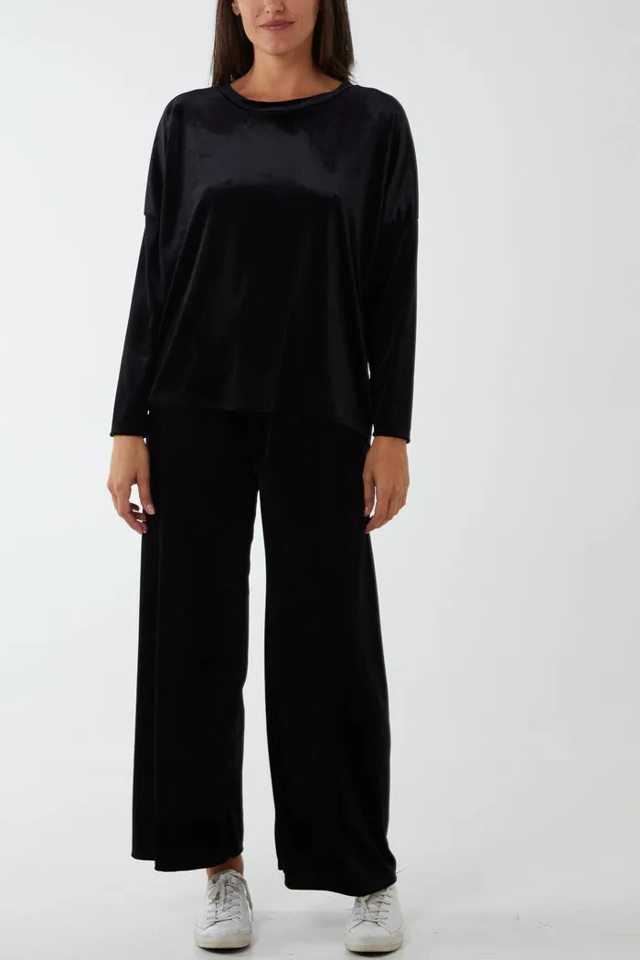 Velour Relaxed Loungewear TROUSERS
