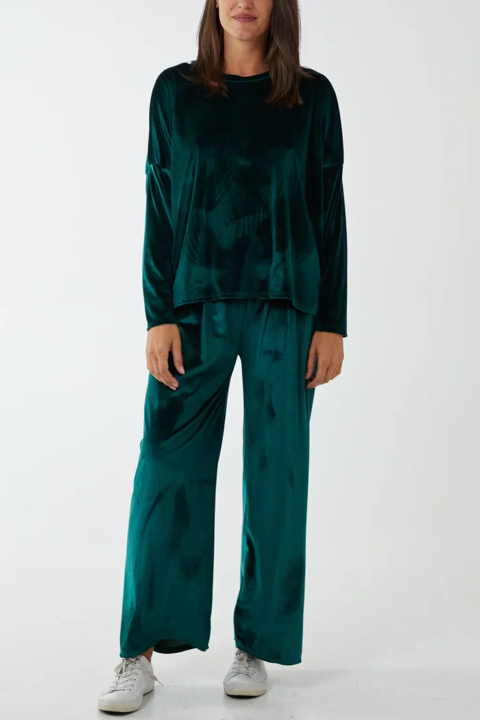 Velour Relaxed Loungewear TROUSERS