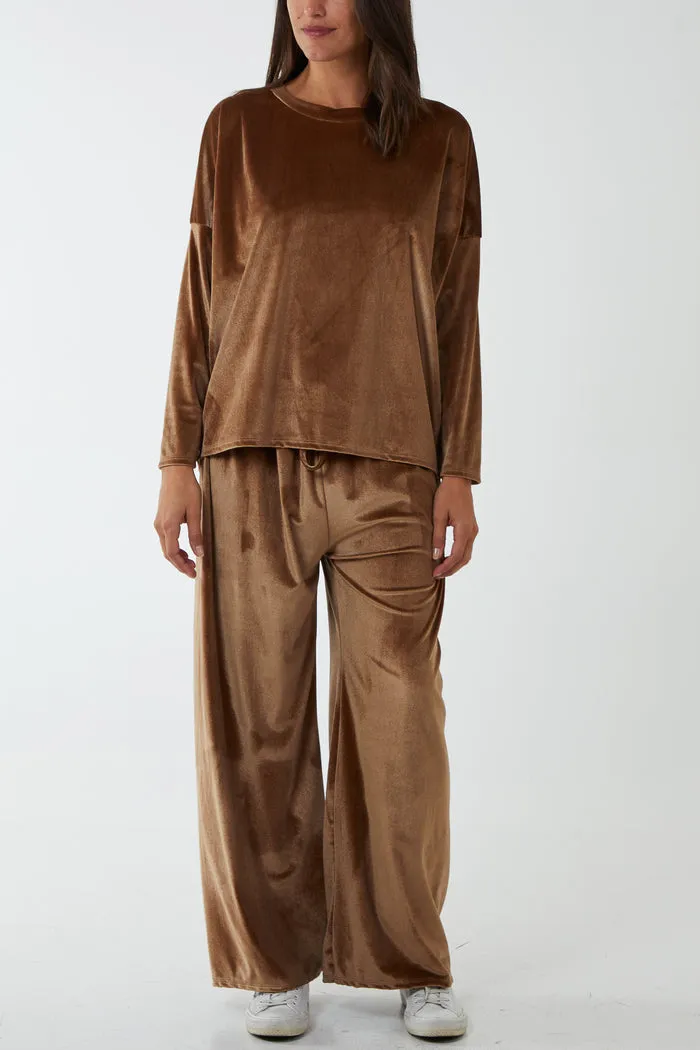 Velour Relaxed Loungewear TROUSERS