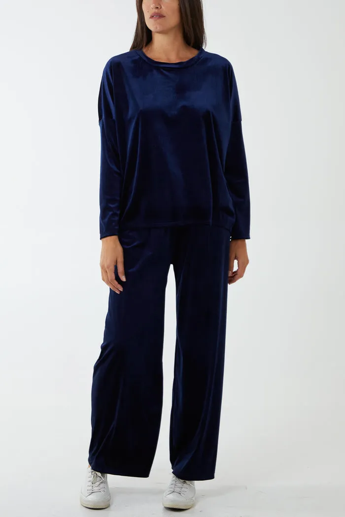 Velour Relaxed Loungewear TROUSERS