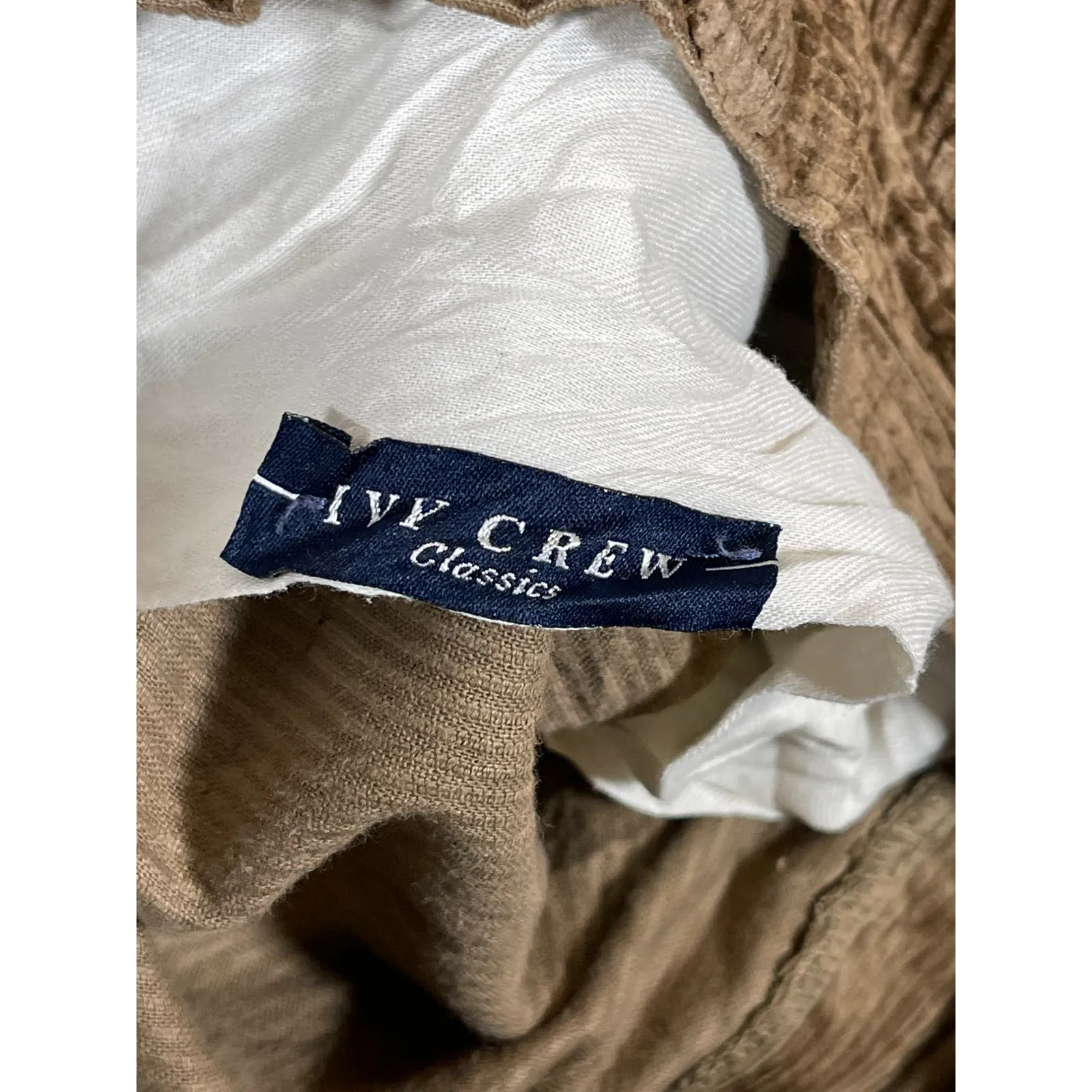 Vintage Ivy Crew Classics Men's Brown Relaxed Fit Corduroy Pants 38x30
