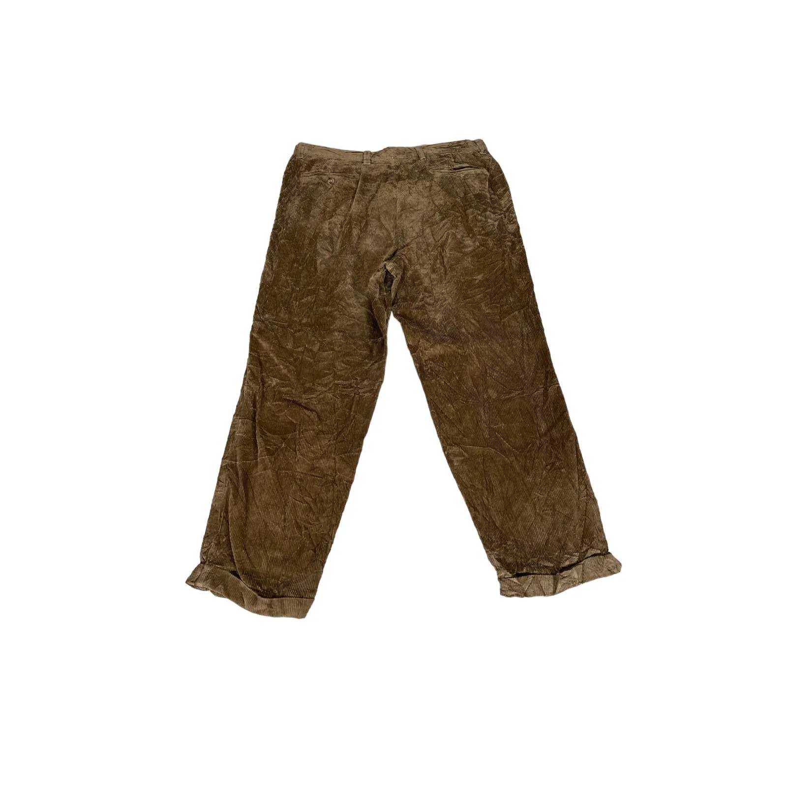 Vintage Ivy Crew Classics Men's Brown Relaxed Fit Corduroy Pants 38x30