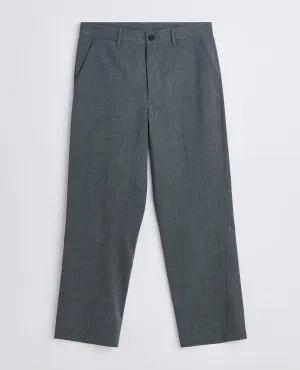 WIDE TWIST TROUSER . LIGHT GREY MELANGE